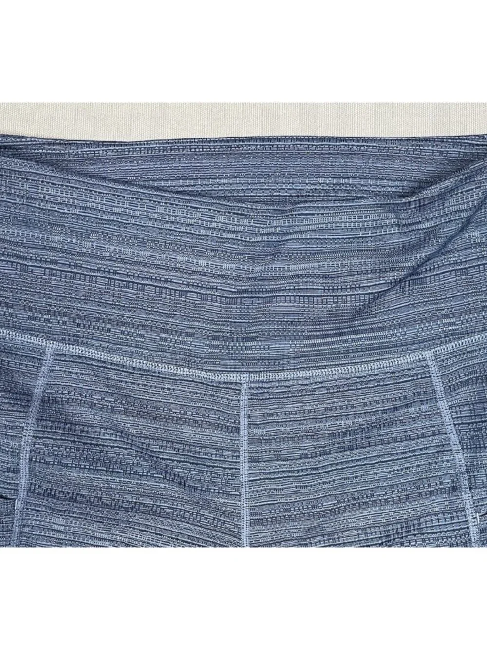 Athleta High Rise Jacquard Mesh Chat To Town Blue Capri Legging - Size Small
